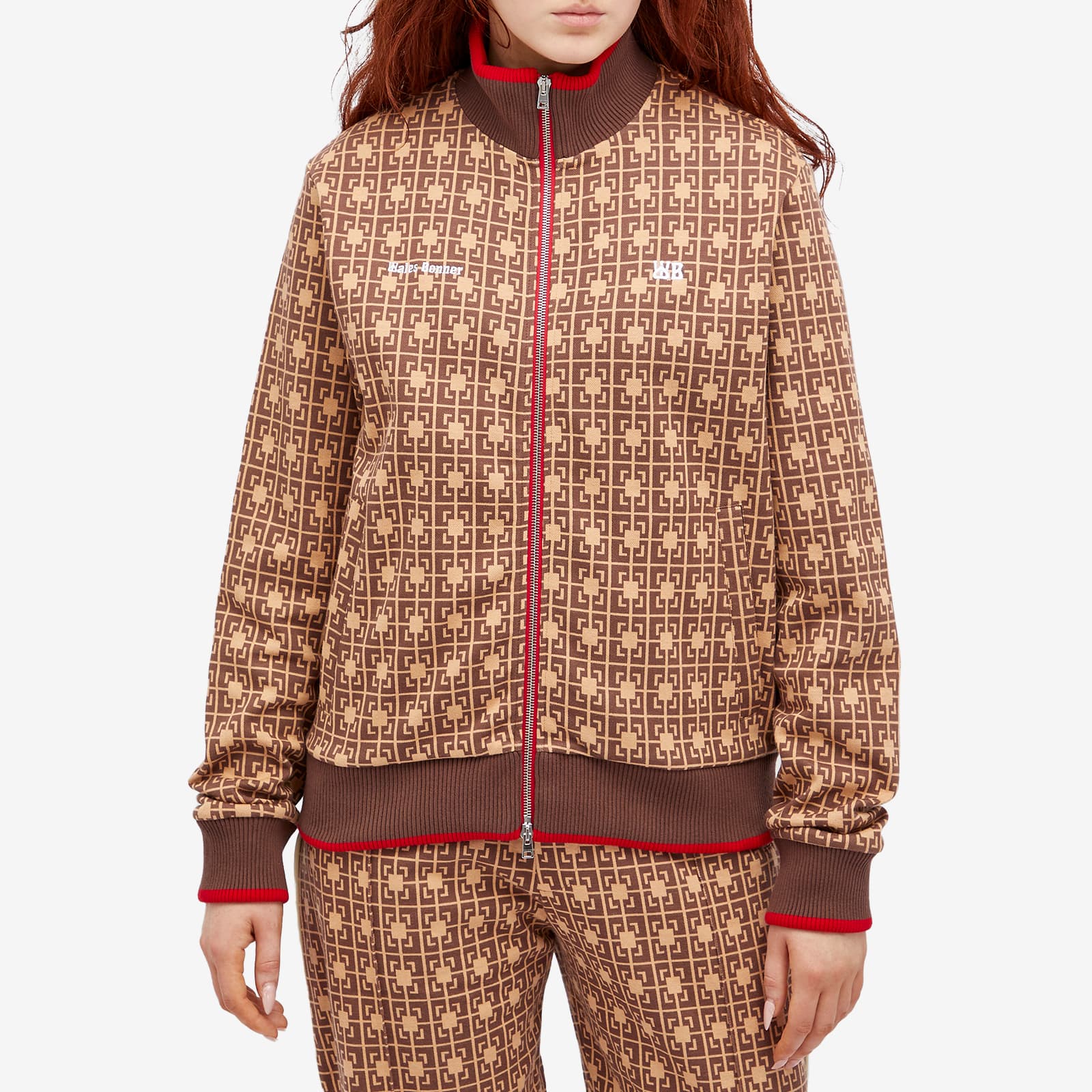 Wales Bonner Power Track Top - Orange & Brown