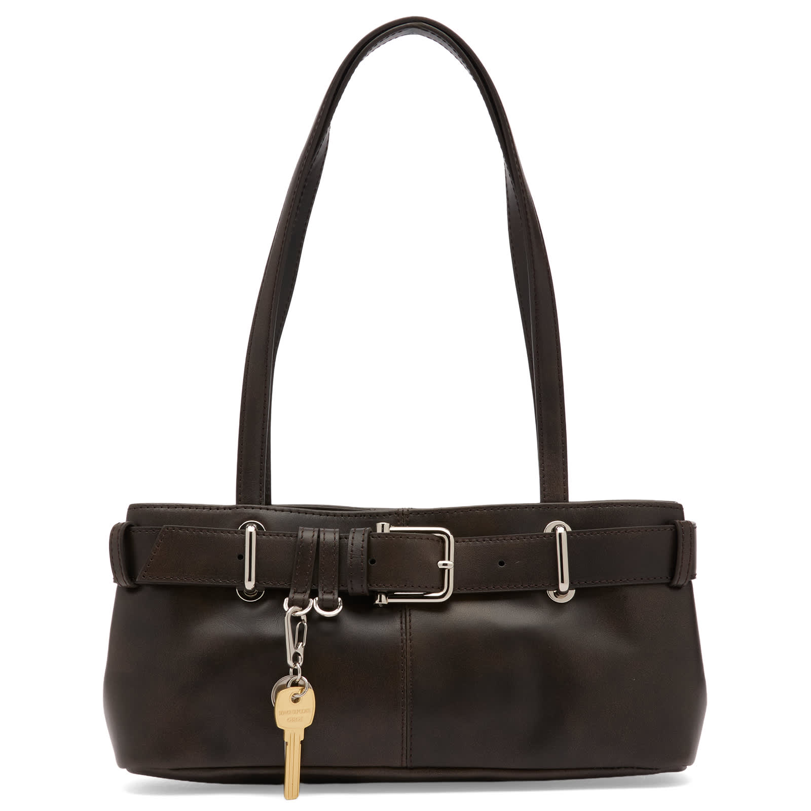 OSOI Shoulder Brocle Mini Bag - Stain Brown