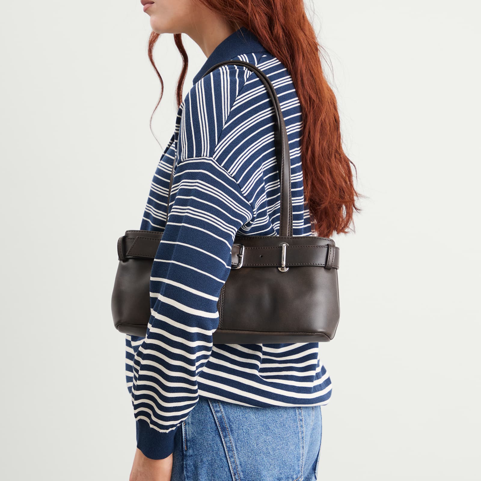 OSOI Shoulder Brocle Mini Bag - Stain Brown