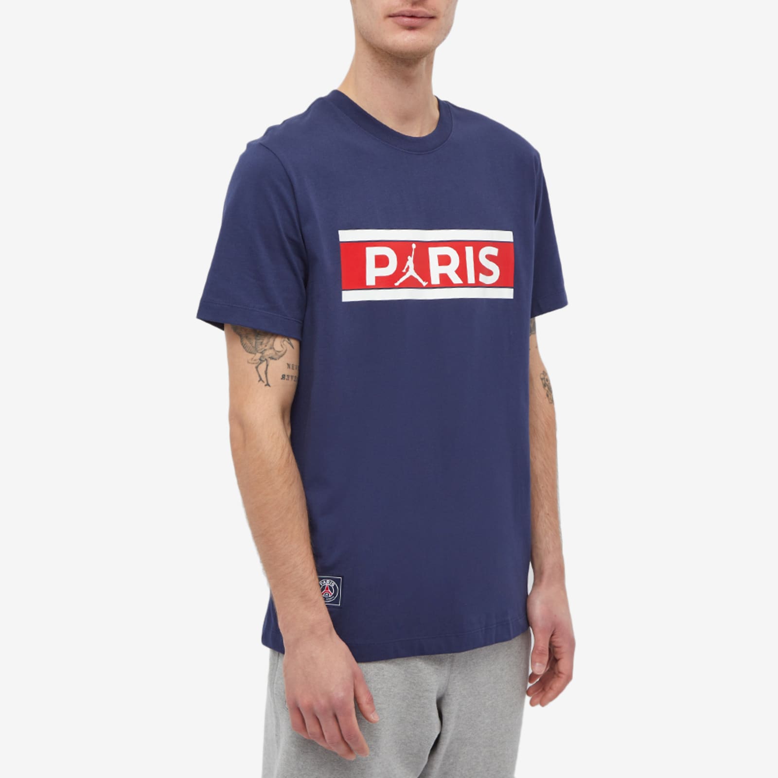 Air Jordan Paris Saint-Germain Block Logo T-Shirt Midnight Navy | END.