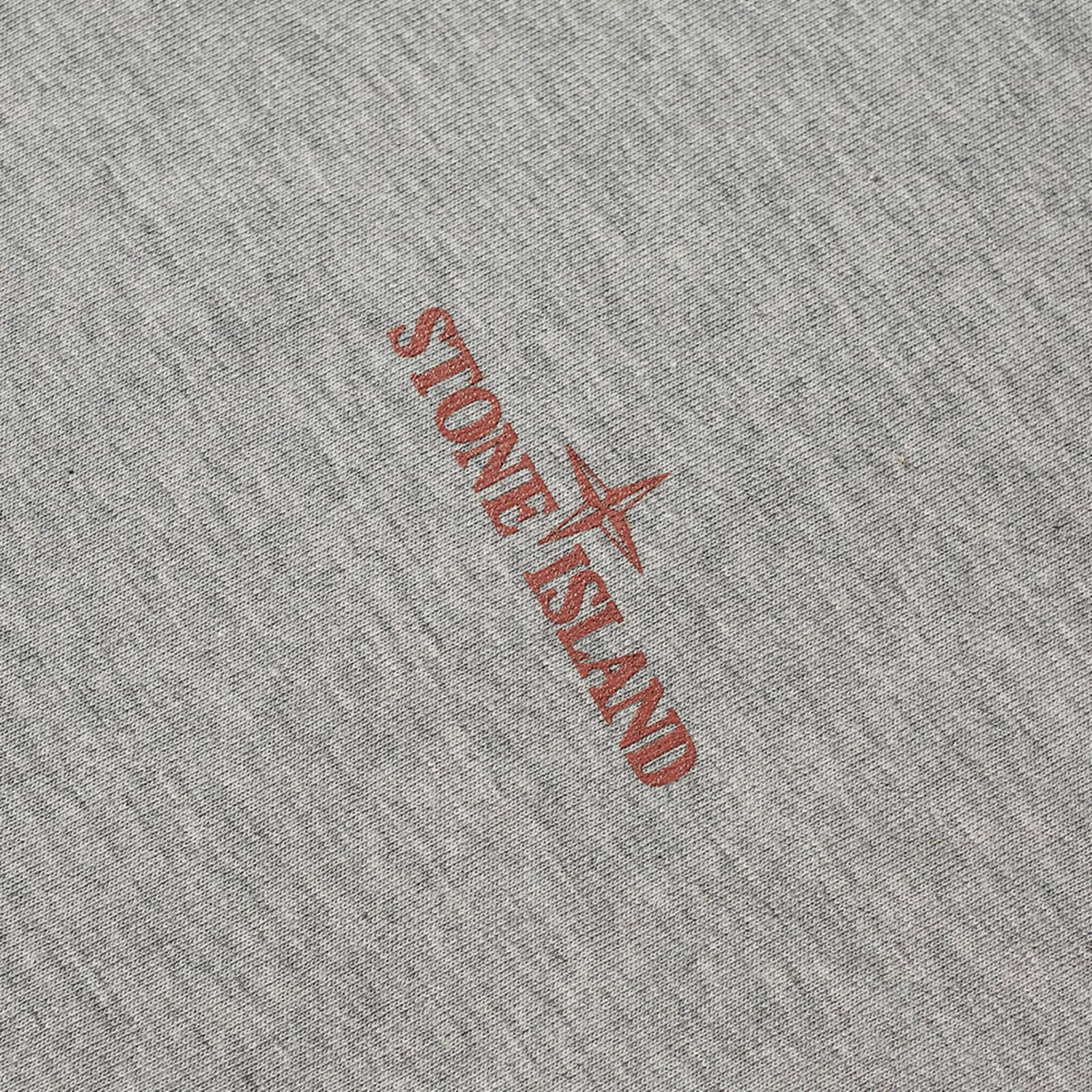 Stone Island Scrap Logo Back TShirt Grey Melange END. (FR)