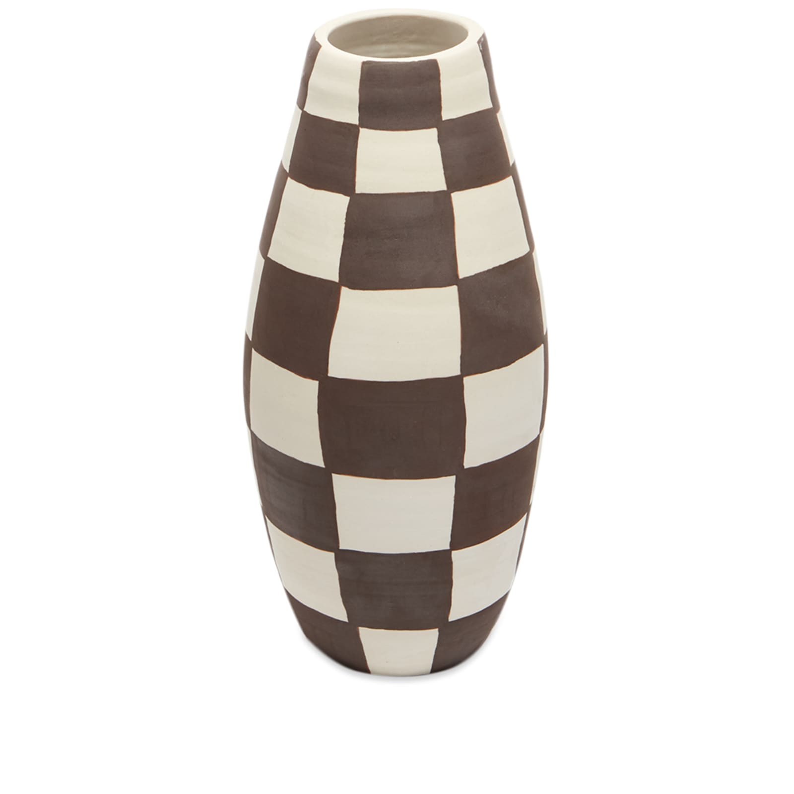 Mellow Ceramics Football Vase Large Checkers END.
