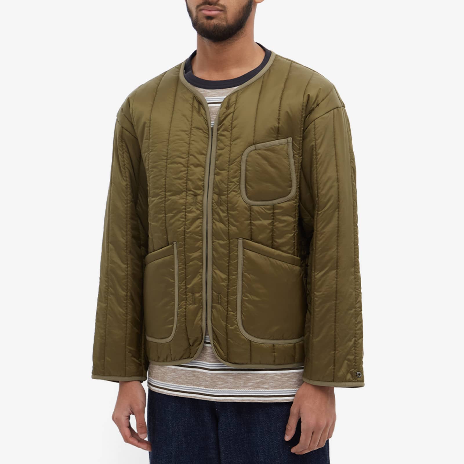 Uniform Bridge Quilted Liner Jacket Khaki END. (KR)