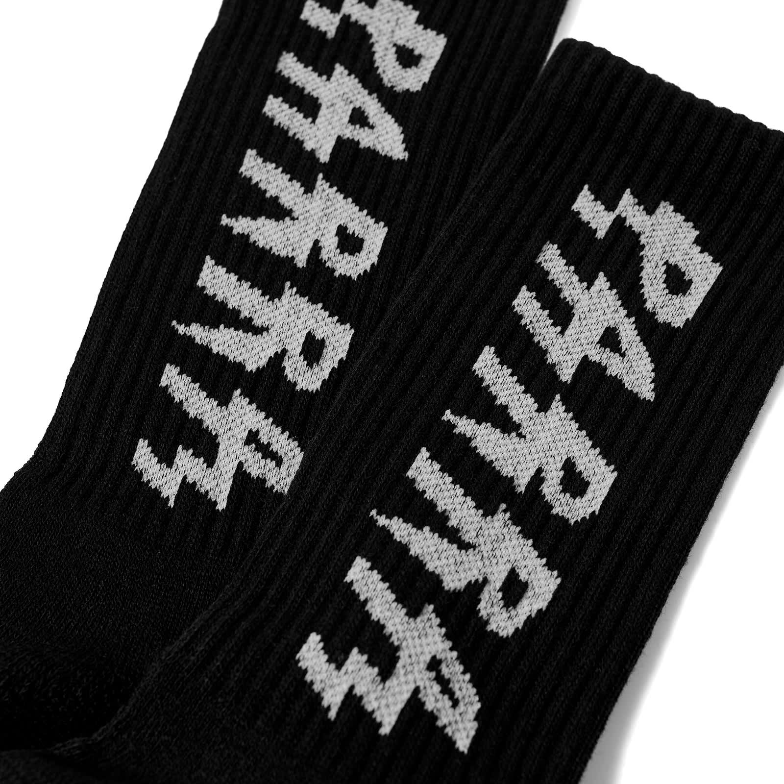 By Parra Spiked Logo Crew Socks - Black