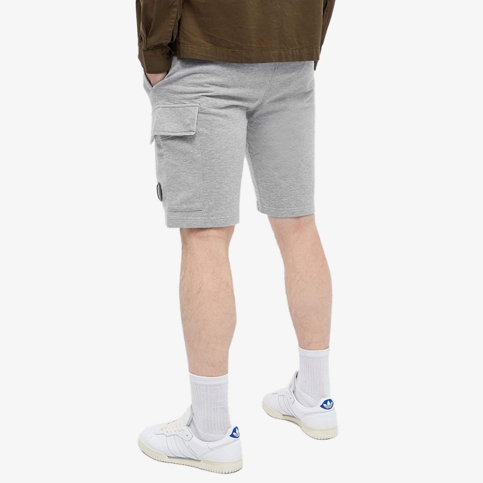 C.P. Company Lens Pocket Cargo Sweat Shorts Grey Melange END. (GB)