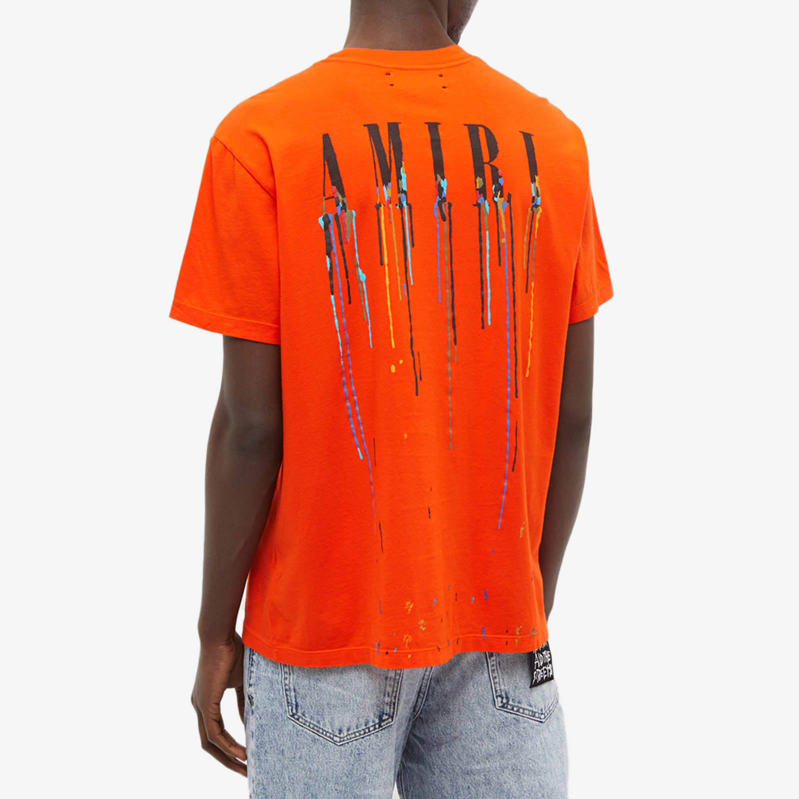 AMIRI Paint Drip Core Logo TShirt Orange END. (CA)