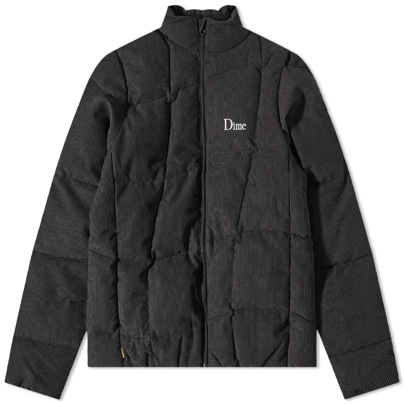 Dime Corduroy Wave Puffer Jacket - Black