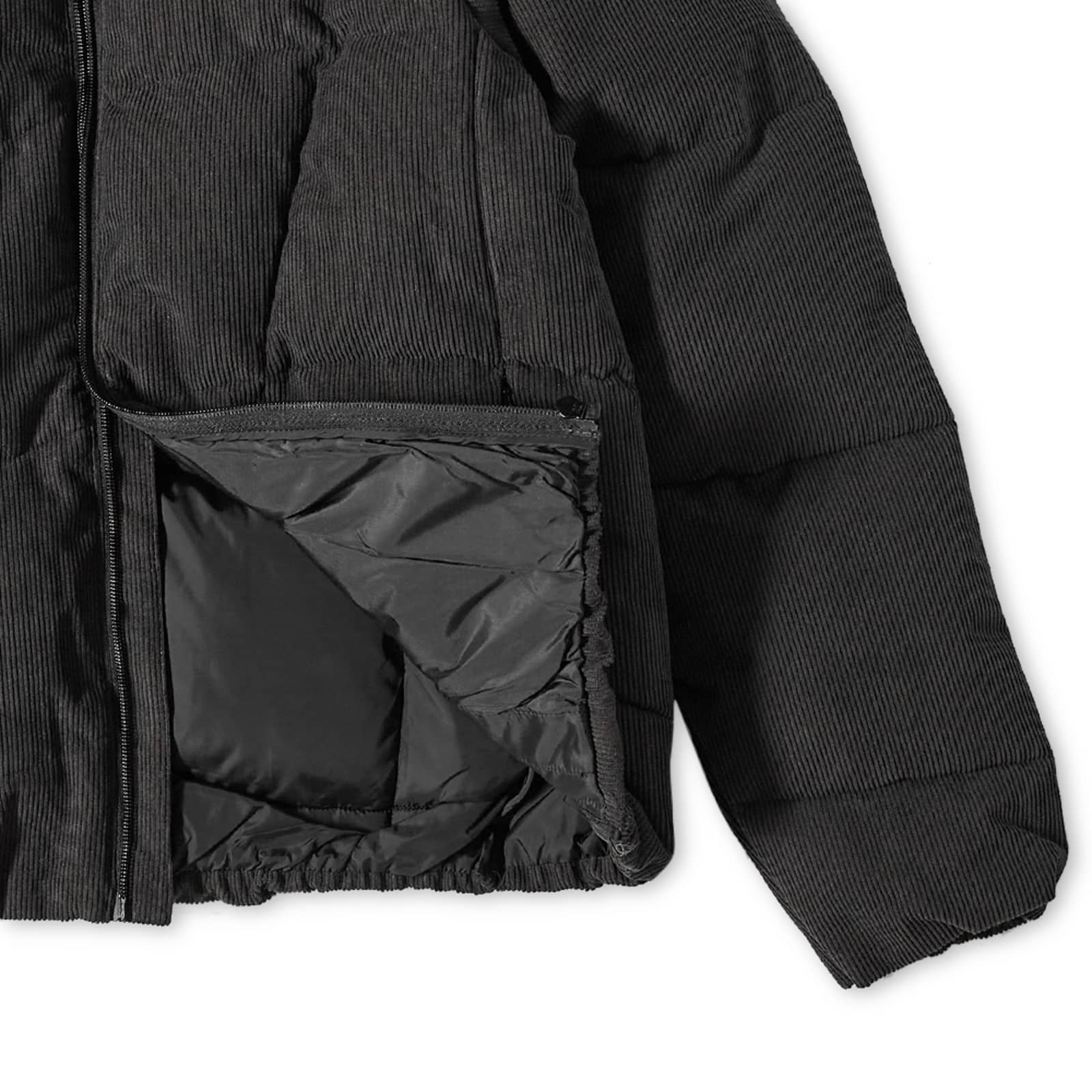 Dime Corduroy Wave Puffer Jacket - Black
