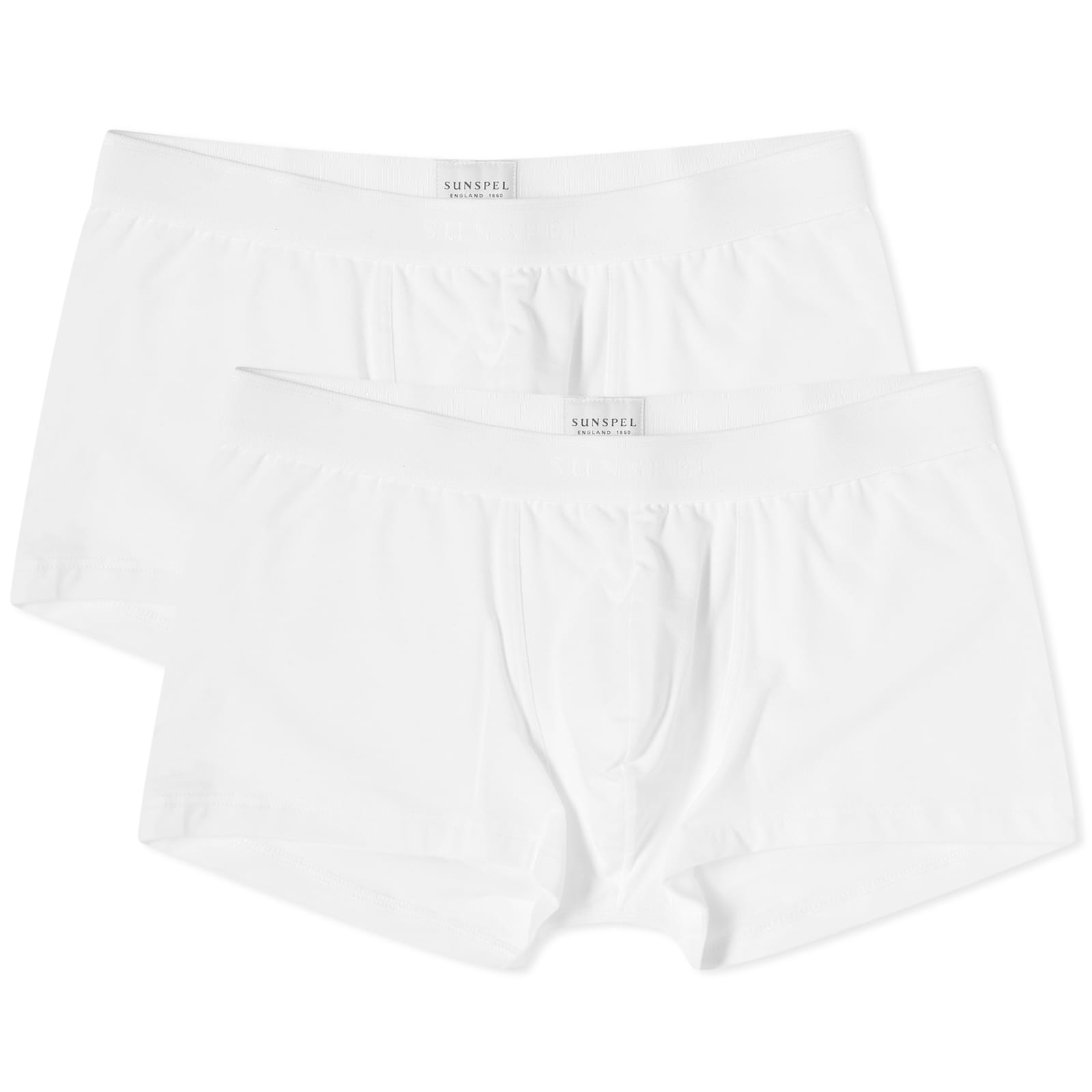 Sunspel Cotton Trunks - 2-Pack - White