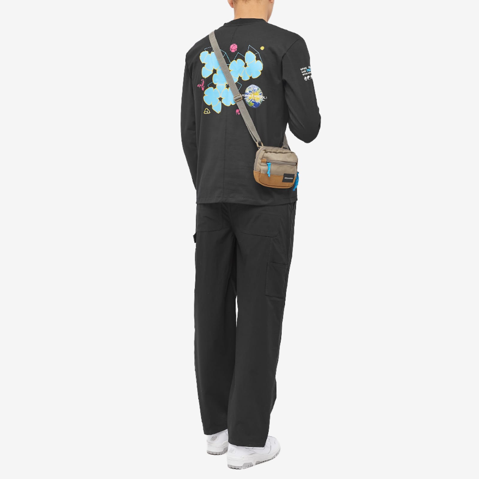 Space Available Long Sleeve Upcycled Earth Tee Black END. (KR)