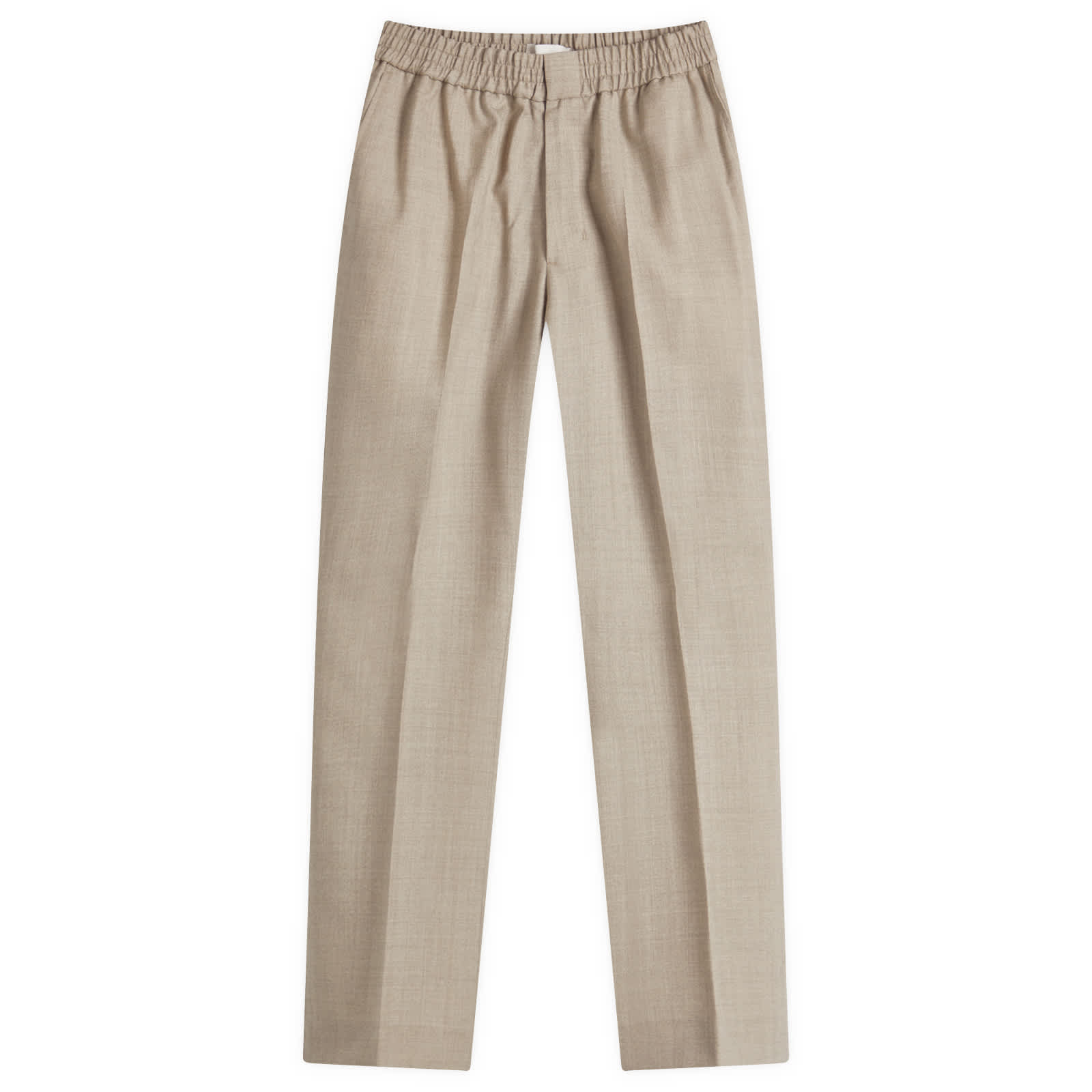 AMI Paris Elasticated Waist Wool Trousers - Ash