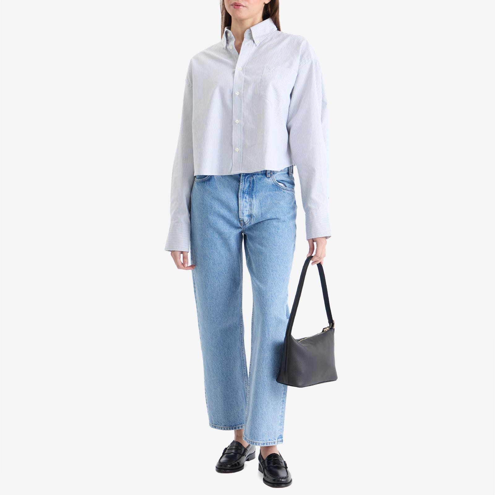 AMI Paris Cropped Oversized ADC Shirt