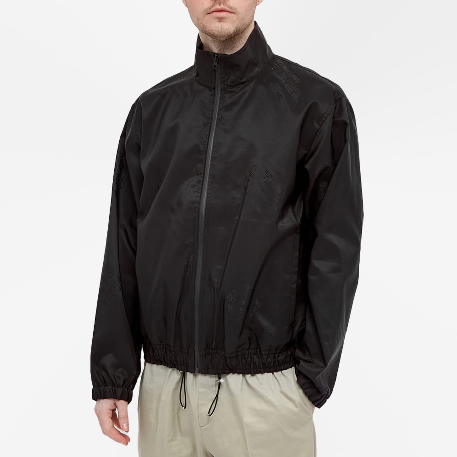 Helmut Lang Logo Track Jacket - Basalt Black