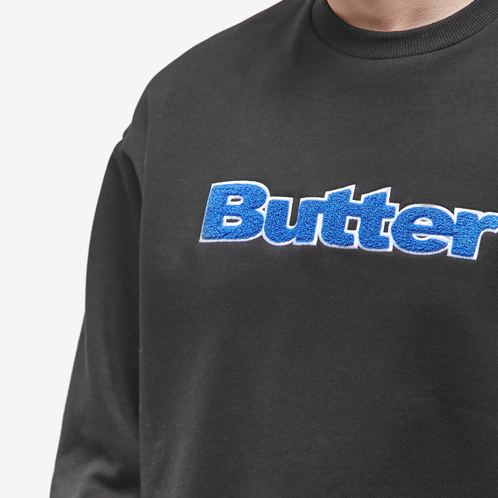 Butter Goods Chenille Logo Crew Sweat Black END. (AU)