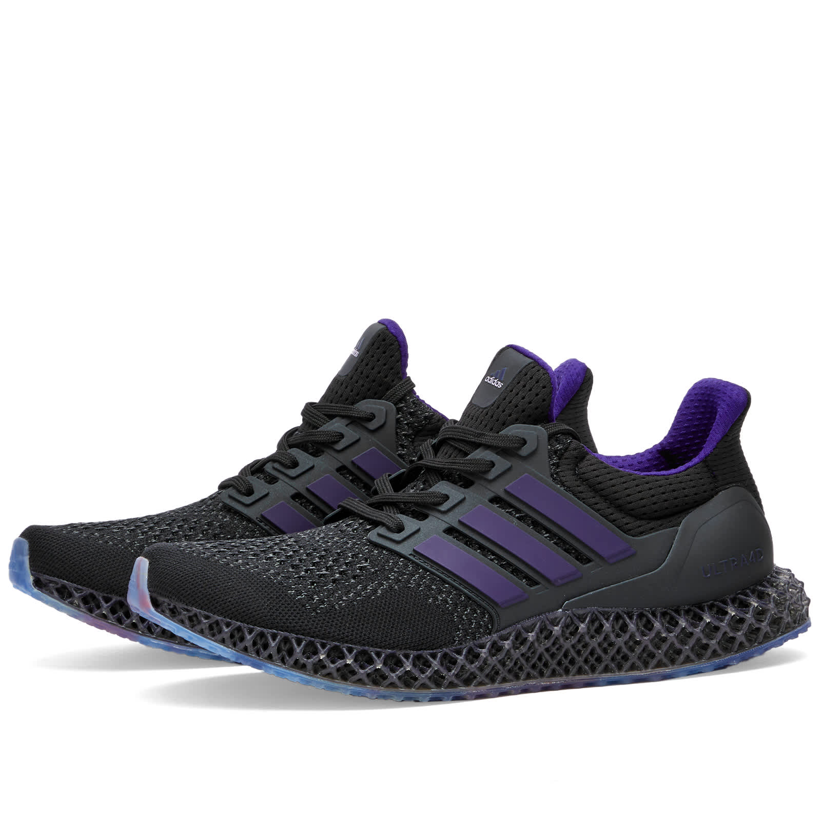 Adidas Ultra 4D - Core Black, Purple & Impact Orange