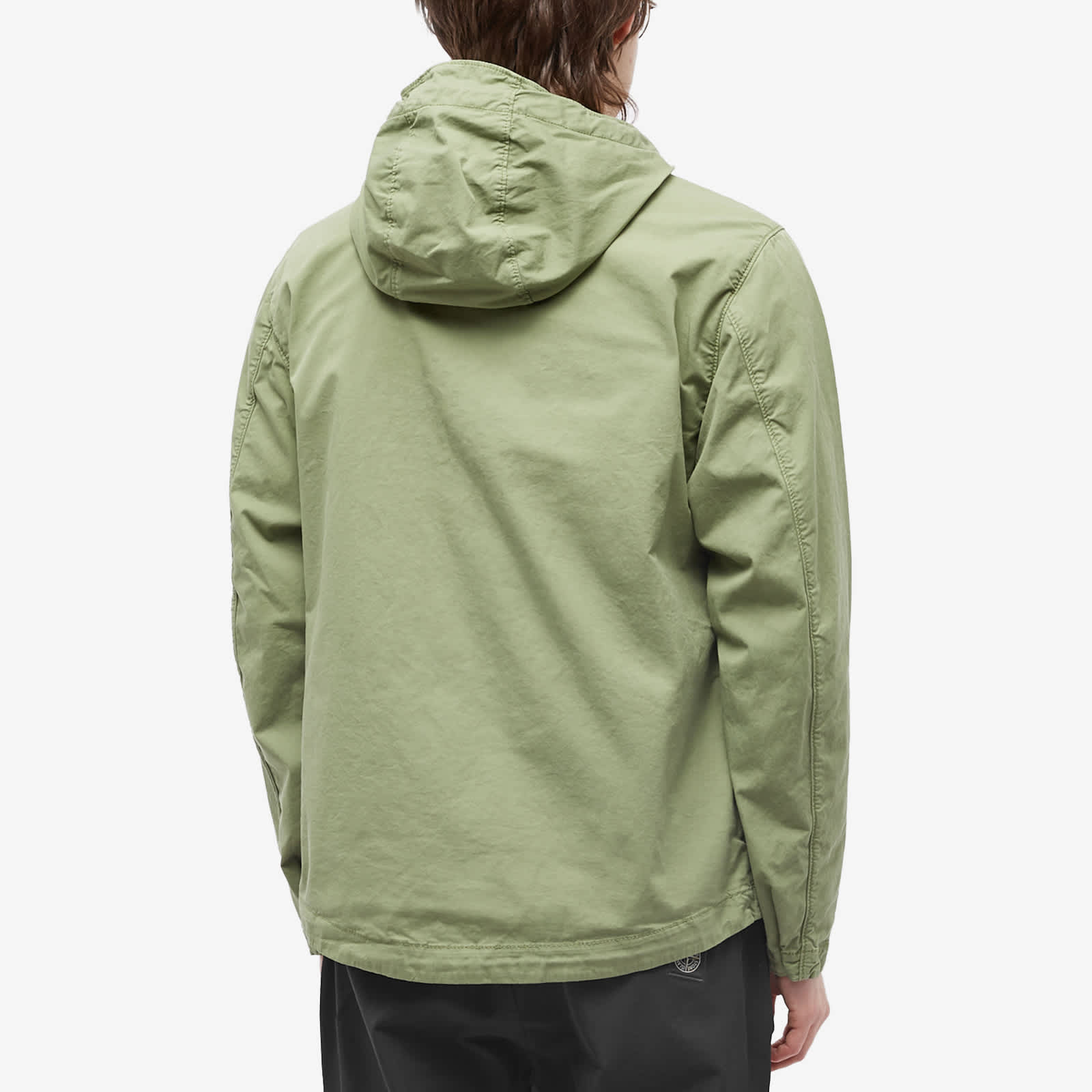 Stone Island Supima Cotton Twill Stretch Hooded Jacket - Sage