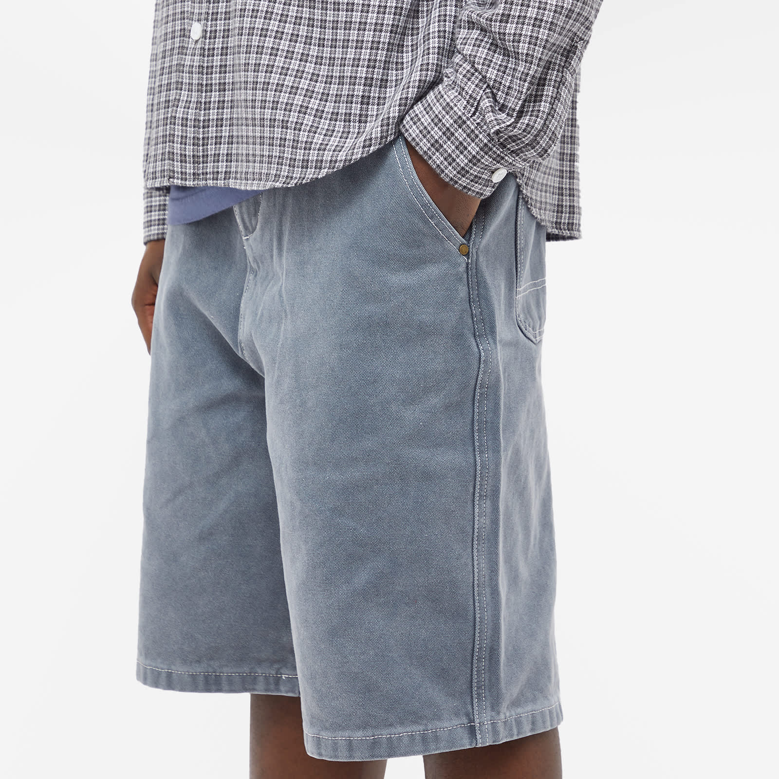 Butter Goods Washed Canvas Work Shorts Slate END.