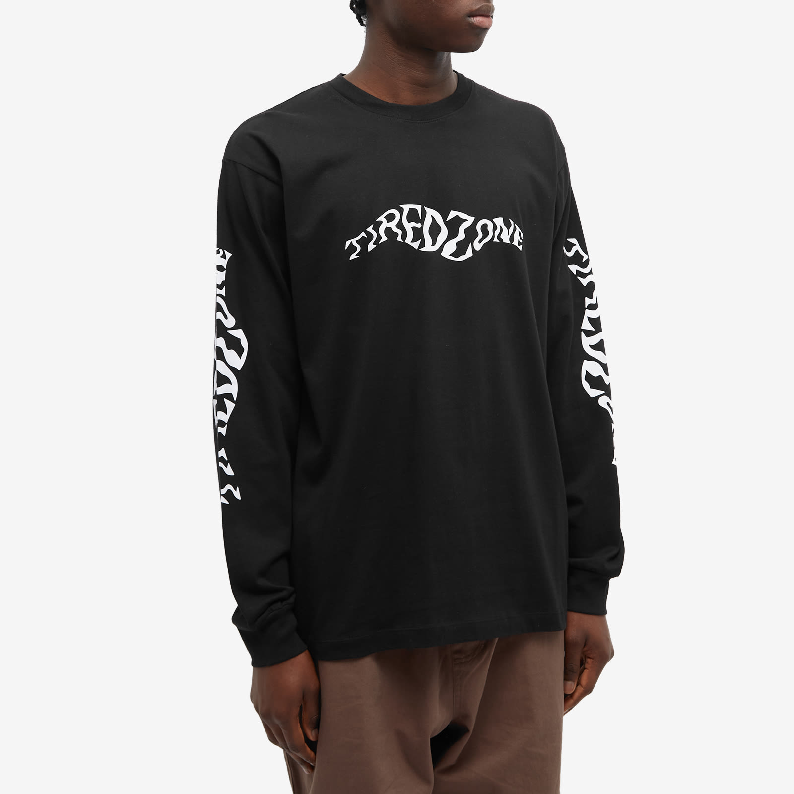 Tired Skateboards Long Sleeve Tired Zone TShirt Black END.