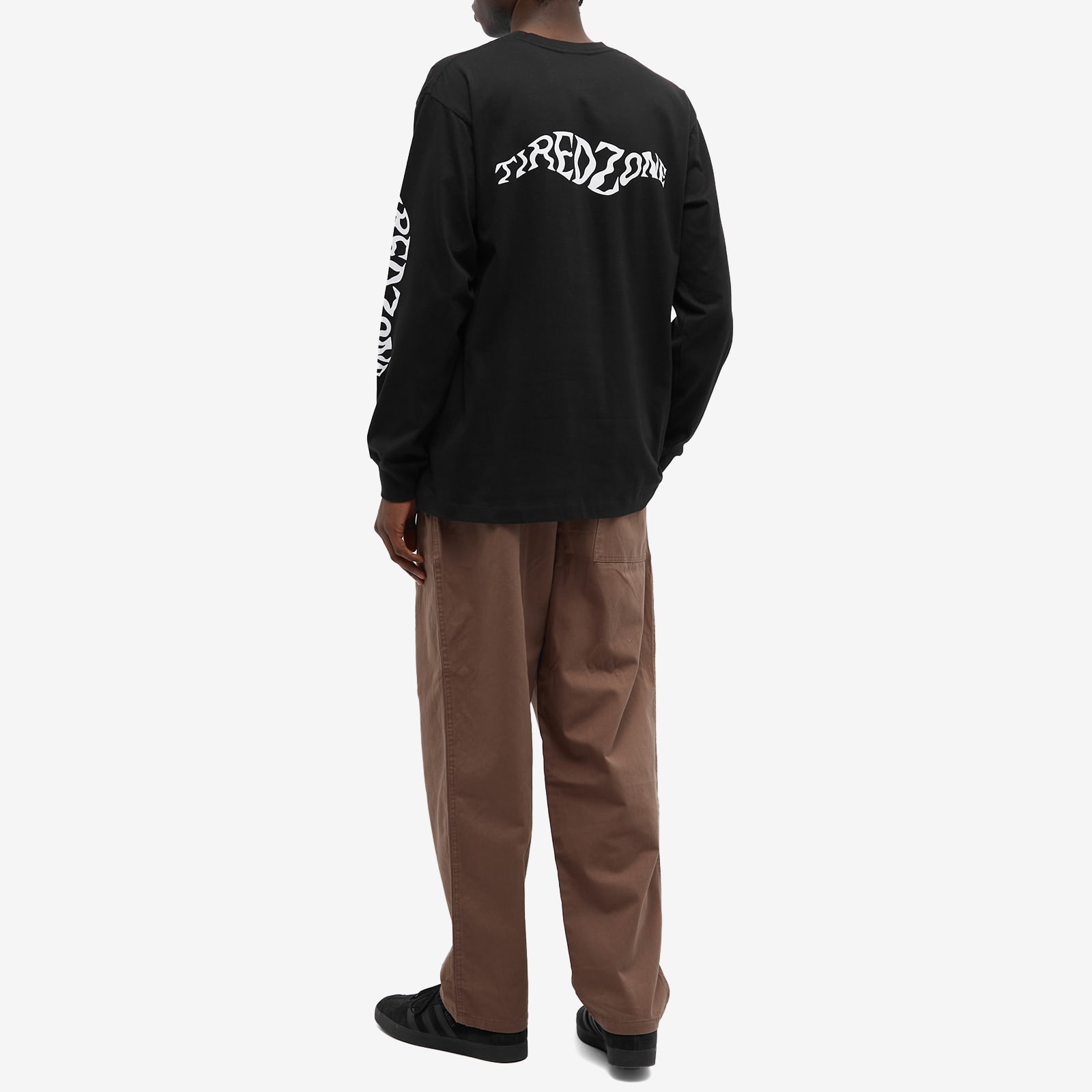 Tired Skateboards Long Sleeve Tired Zone TShirt Black END.