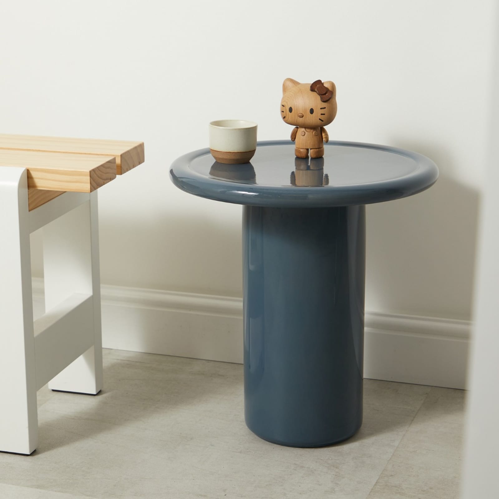 The Conran Shop Mag Round Side Table Dark Blue 40Cm END.