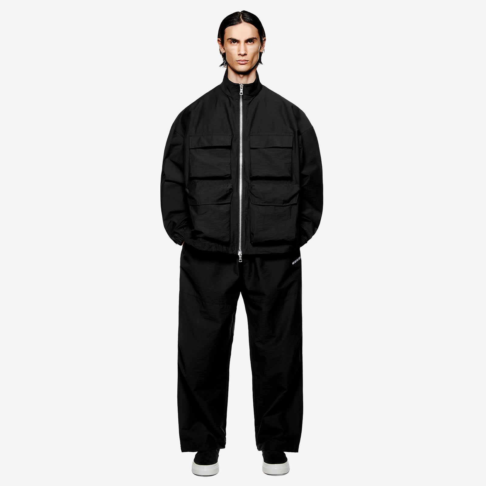 MKI Washed Cotton Nylon Track Jacket