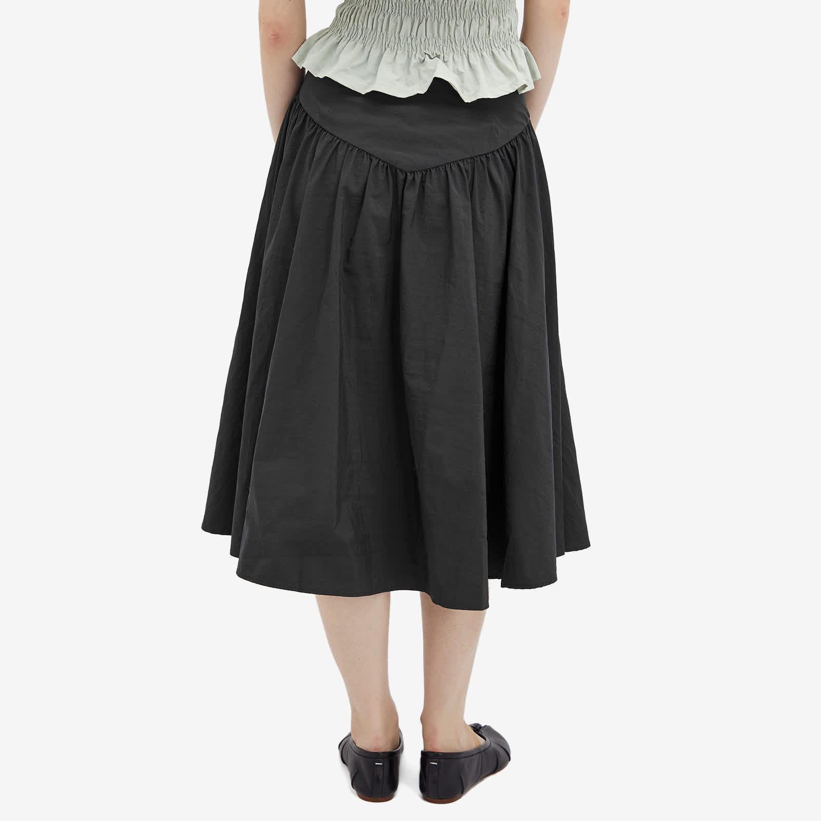Peachy Den Deba Midi Nylon Skirt