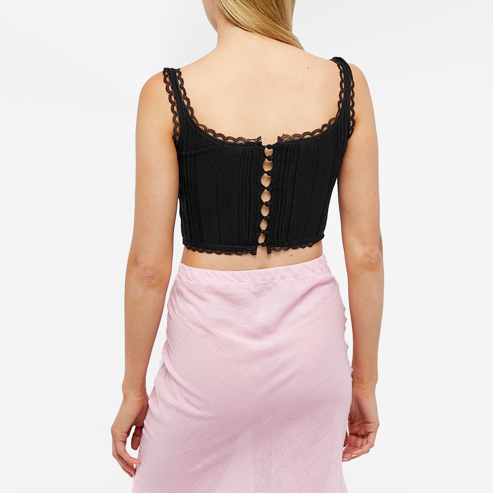 Danielle Guizio Dainty Lace Knit Top Black END. (AU)