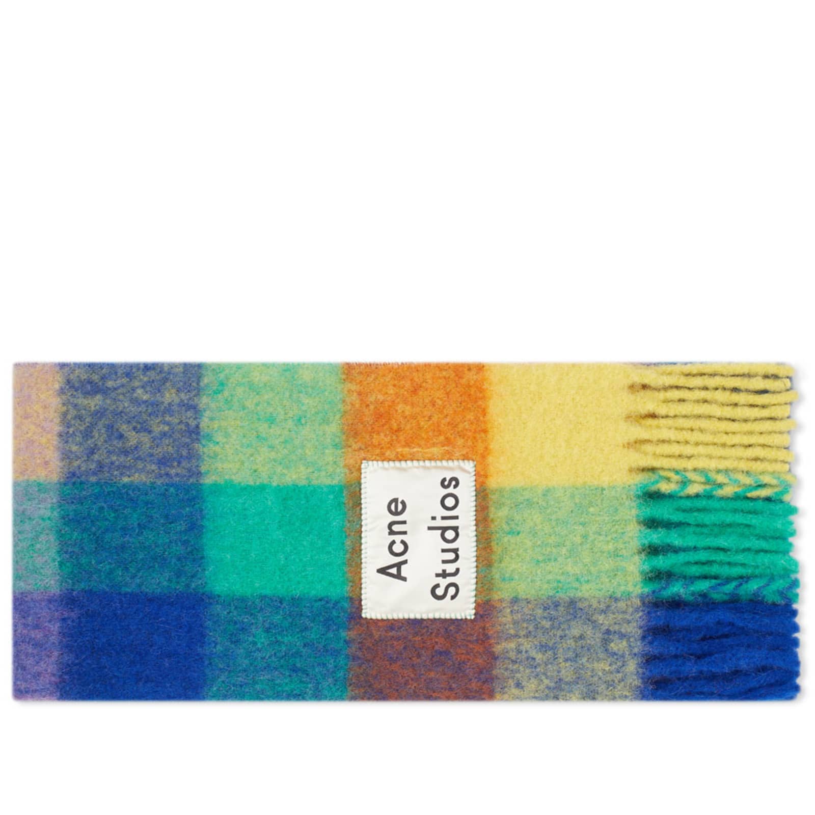 Acne Studios Vally Multi Scarf Blue, Orange & Green END.