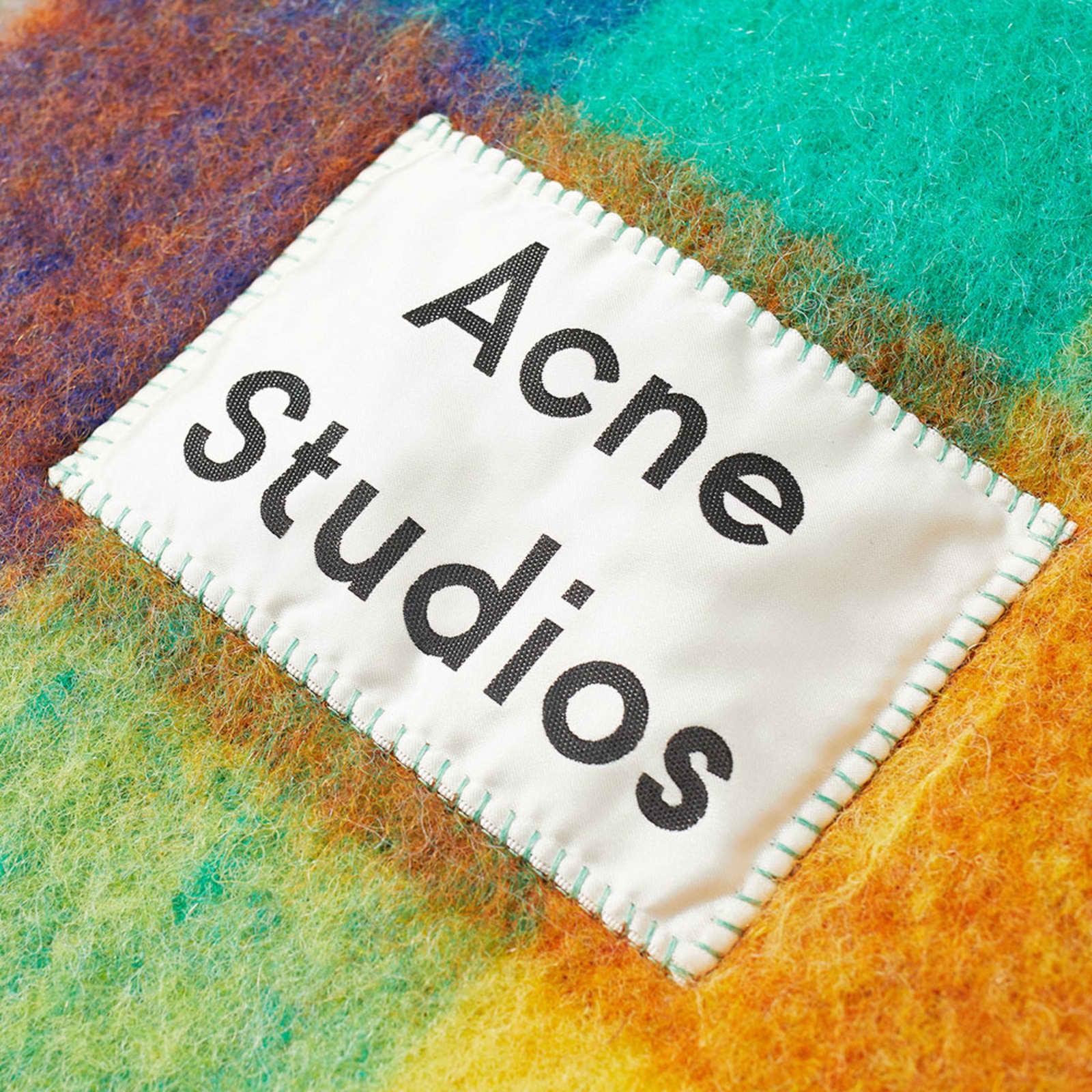 Acne Studios Vally Multi Scarf Blue, Orange & Green END.
