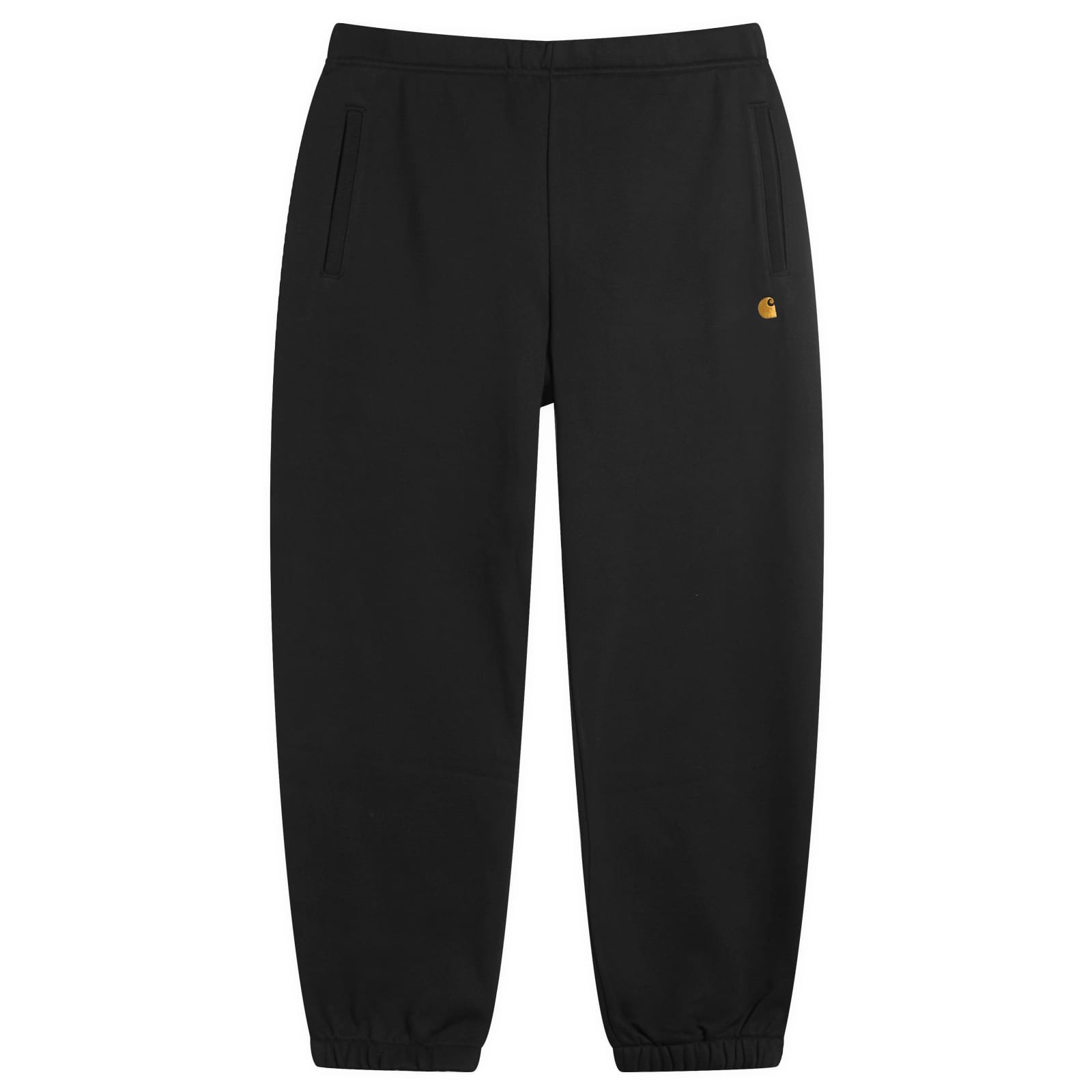 Carhartt WIP Chase Sweat Pants - Black & Gold