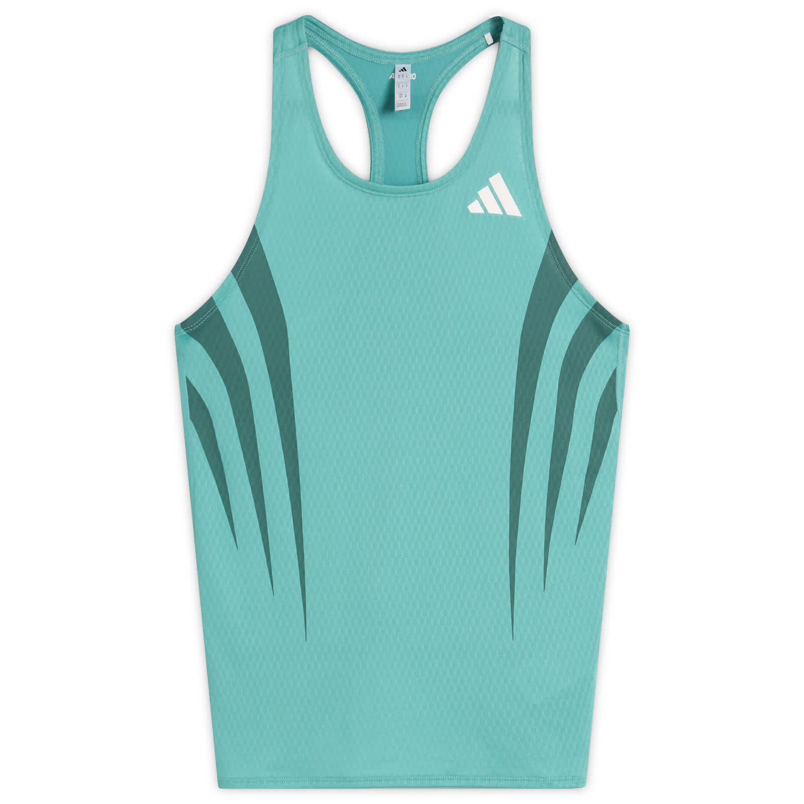 adidas Adizero Archive Running Tank Top - Powder Teal