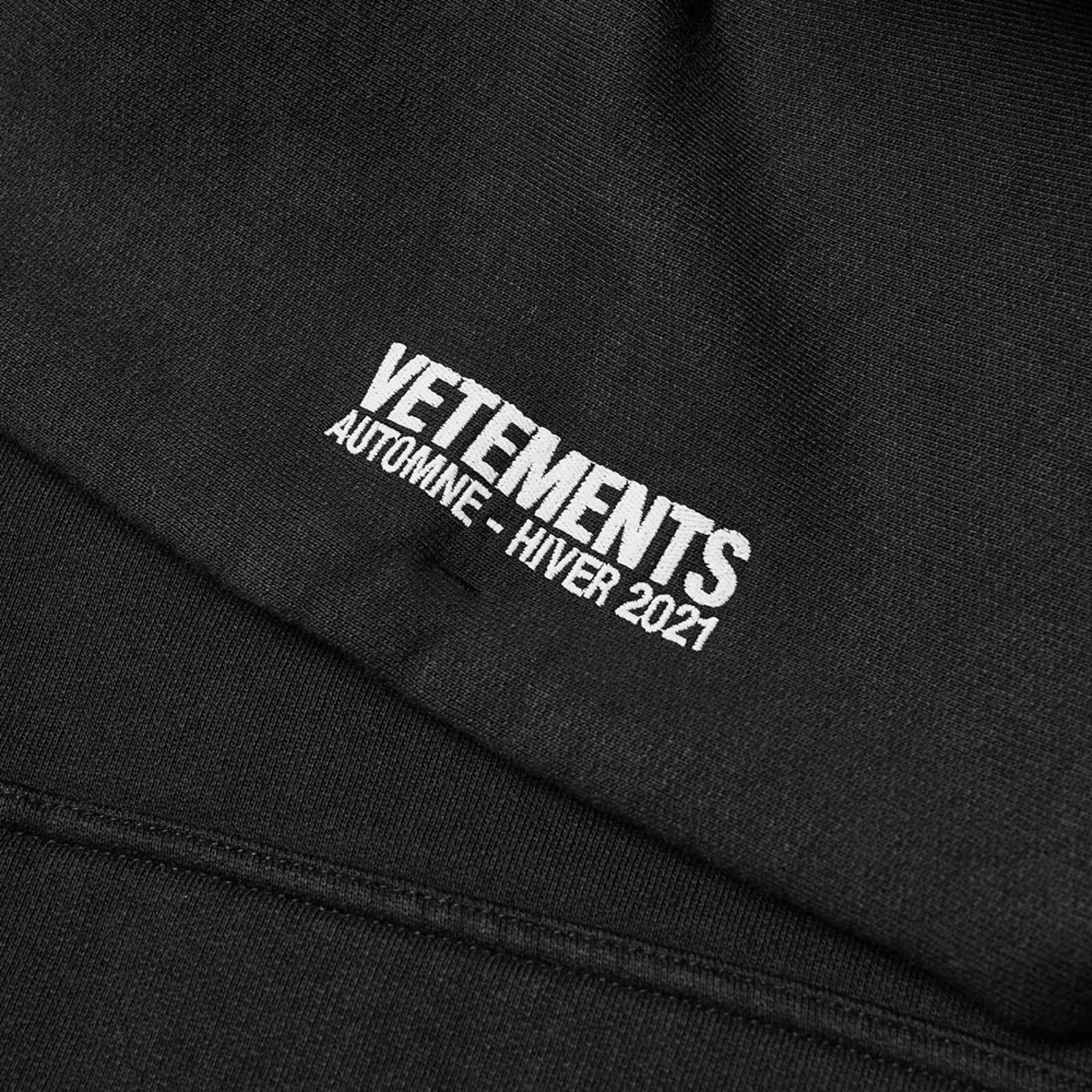 VETEMENTS World Tour 21 Oversized Hoodie - Washed Black