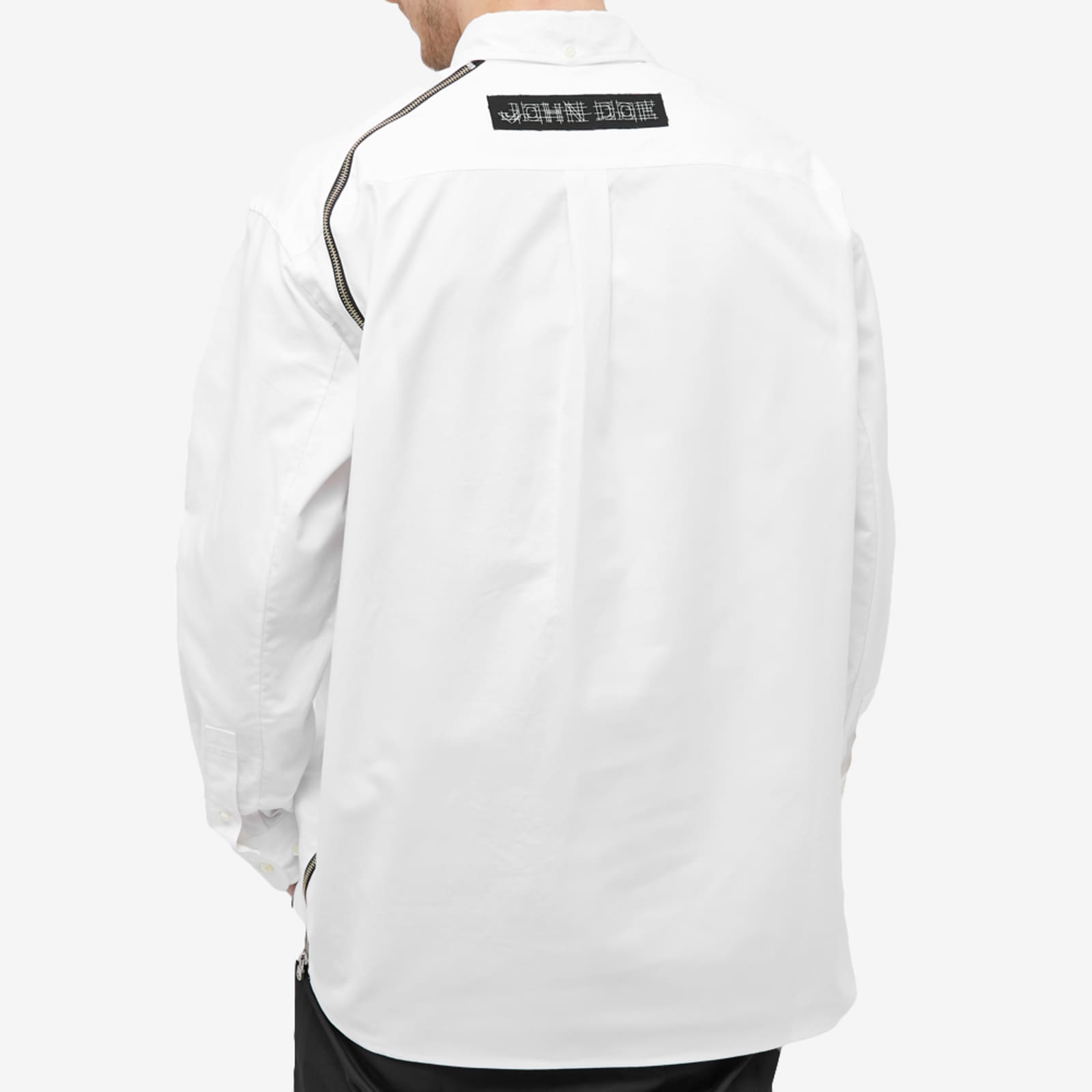 TAKAHIROMIYASHITA TheSoloist. Side Back Zip Button Down Shirt White