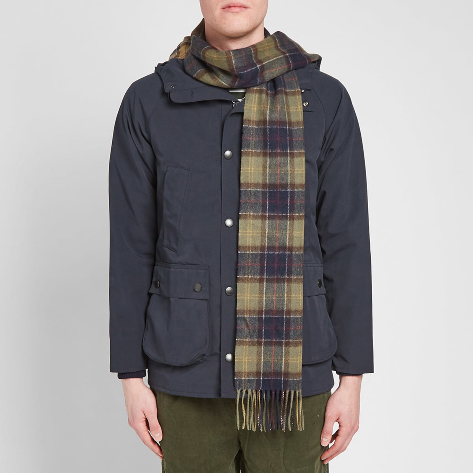 Barbour Scarf & Glove Gift Box Classic & Olive END. (US)