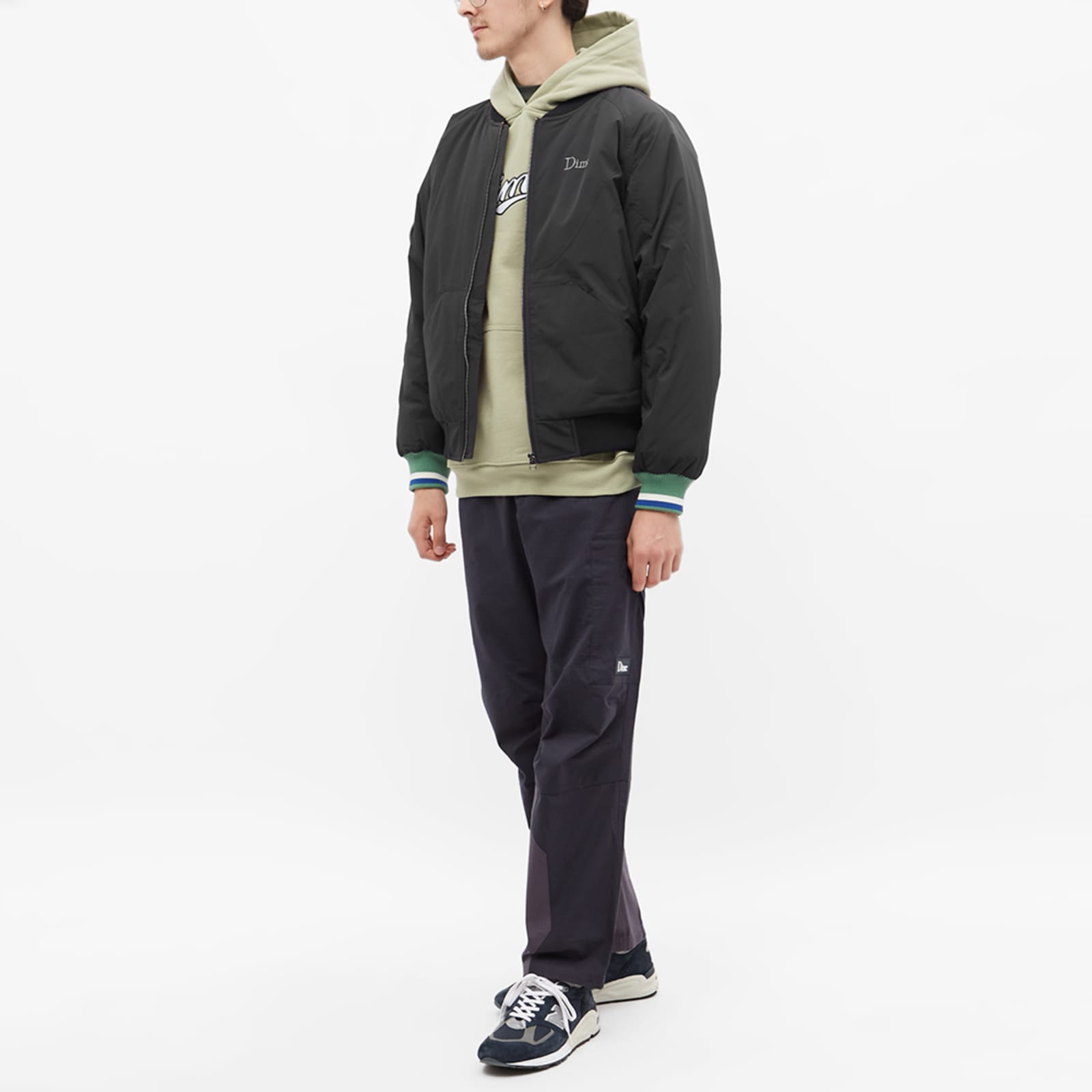 Dime Velcro Patch Bomber Jacket Black END.