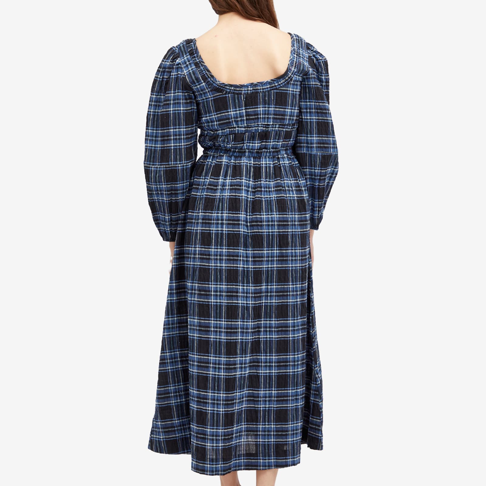 Damson Madder Dakota Midi Dress Blue Check END. (AU)