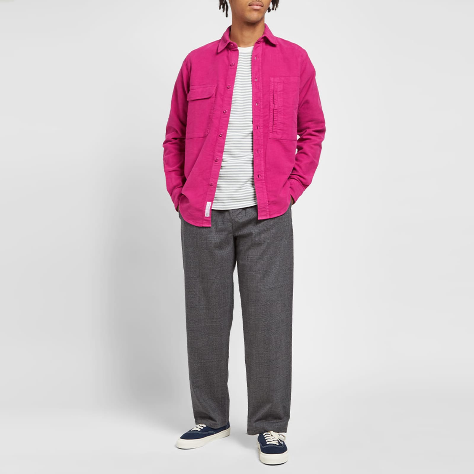 Adsum Italian Moleskin Workshirt Magenta END. (GB)