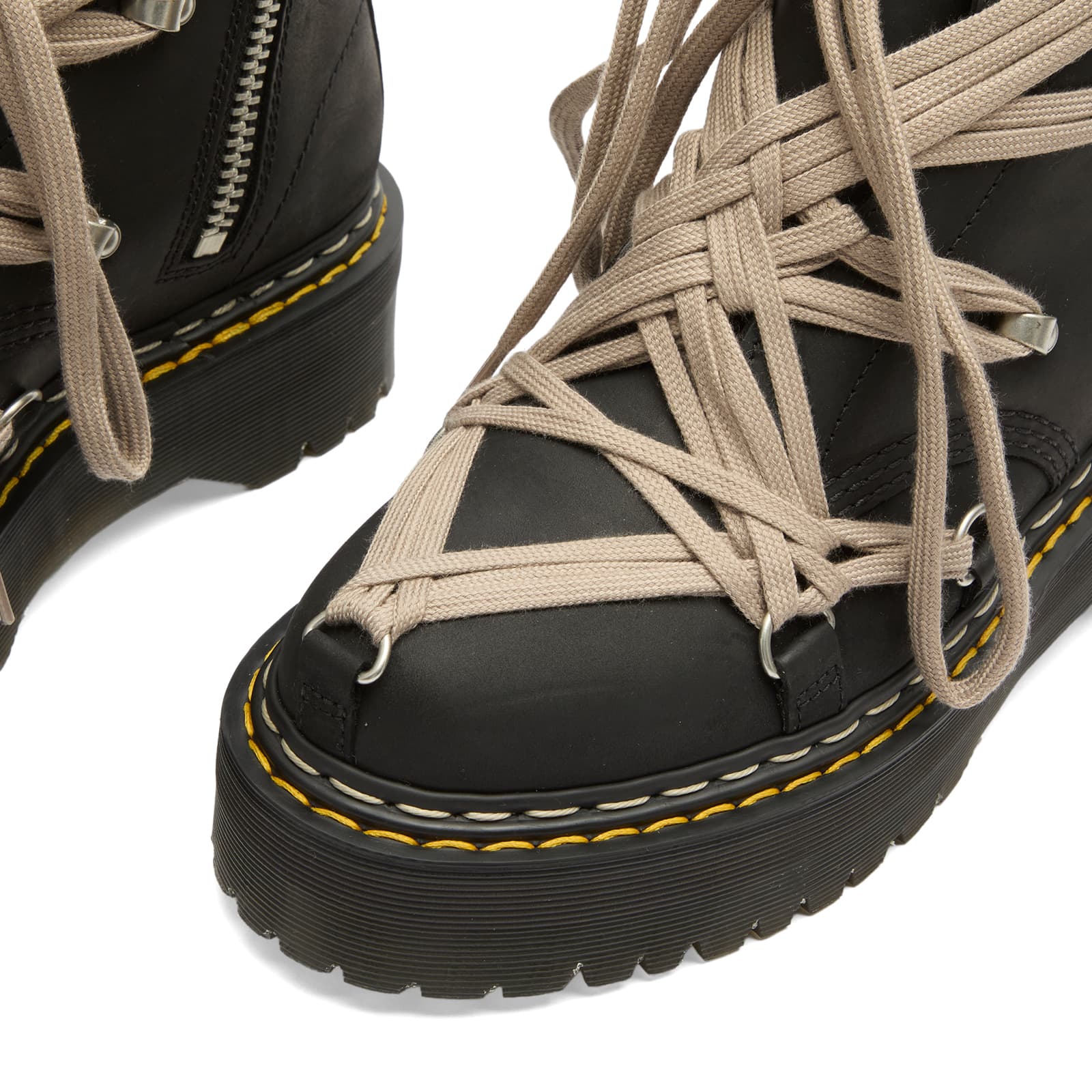 Rick Owens x Dr. Martens 1460 Quad Sole Megalace Ankle Boot