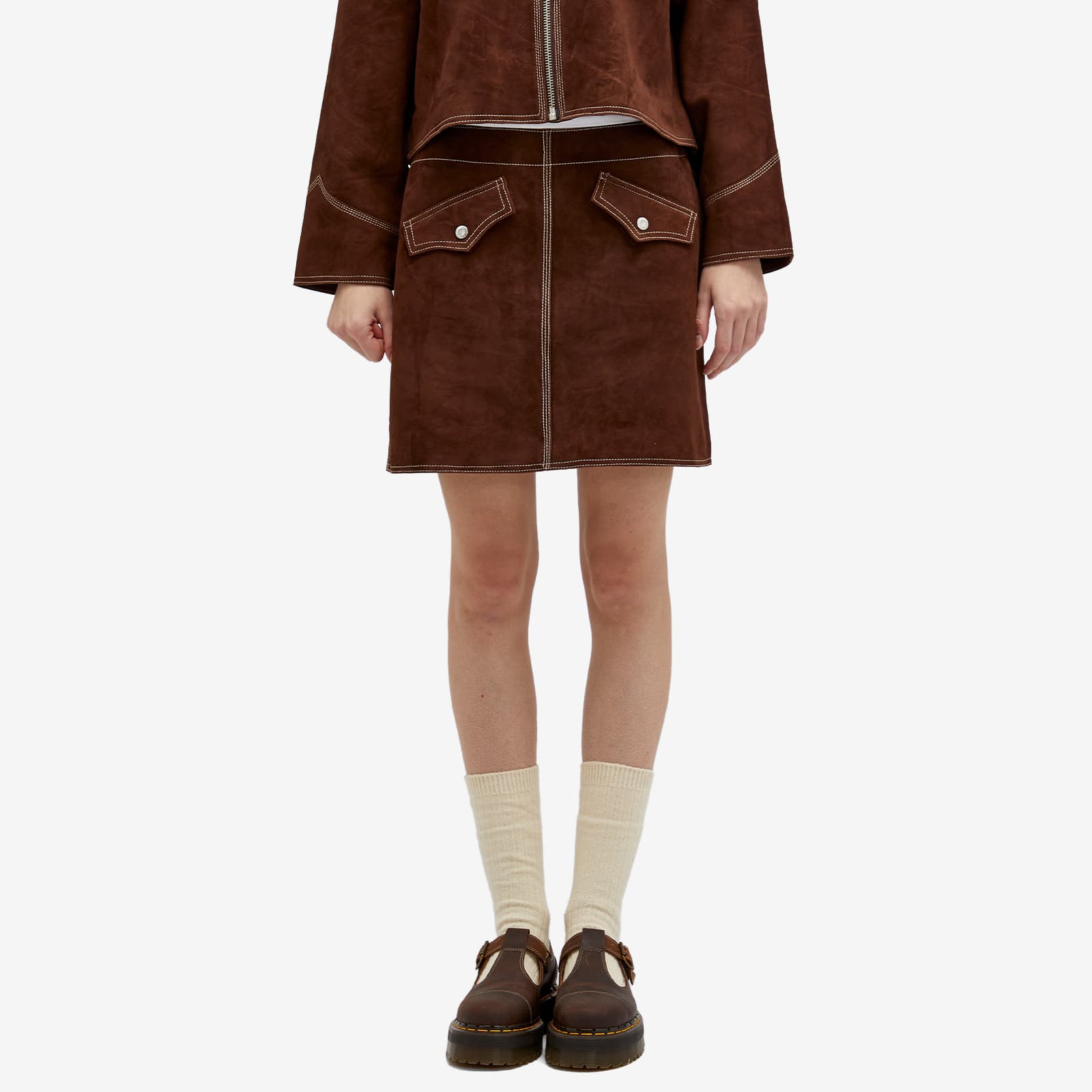 Nudie Jeans Co Elvy Western Suede Skirt Bruno END. (HK)