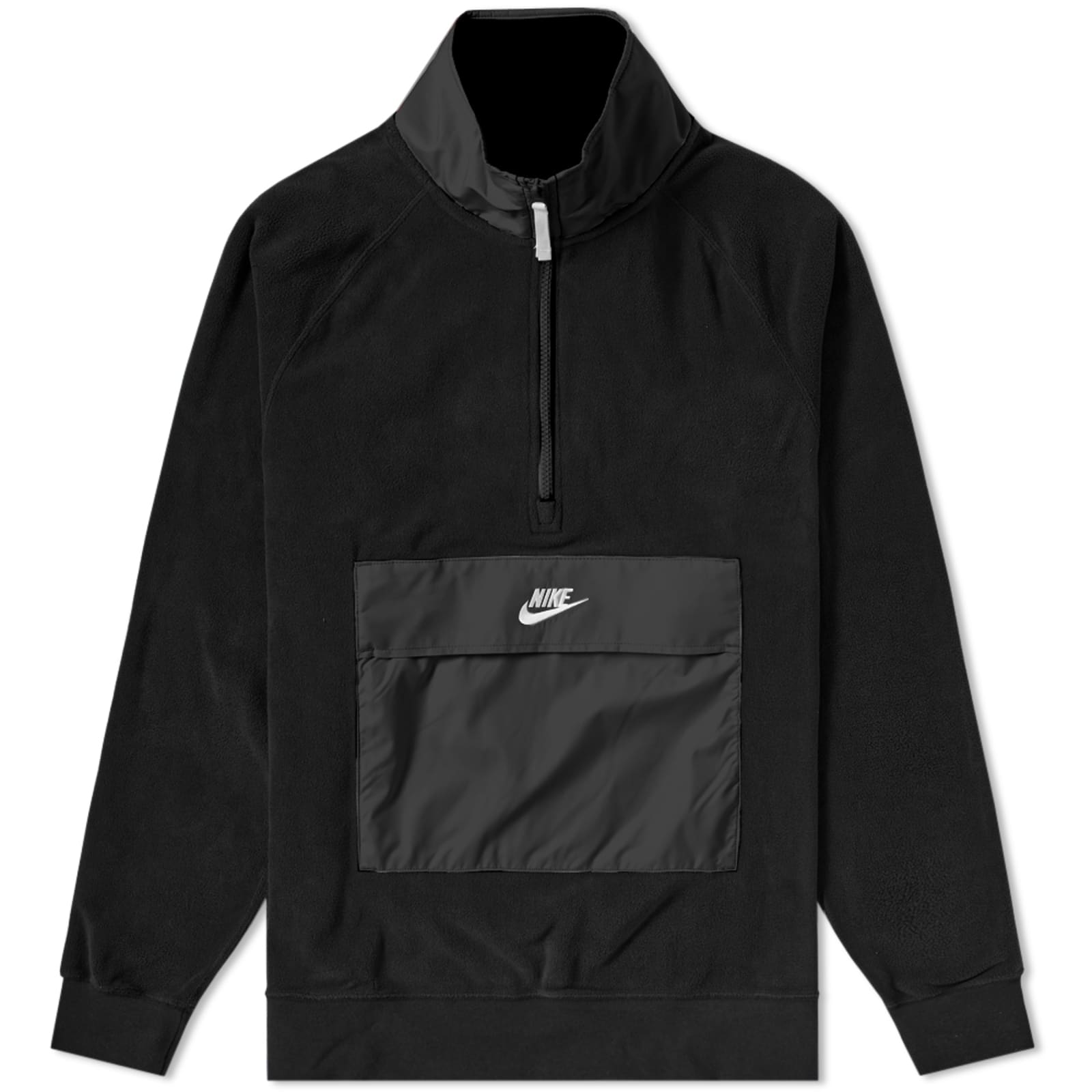 Nike Fleece Winter Half Zip Sweat Black & White END.