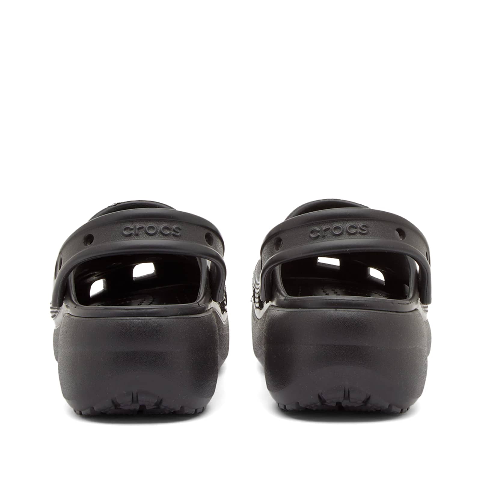 crocs platform clog black