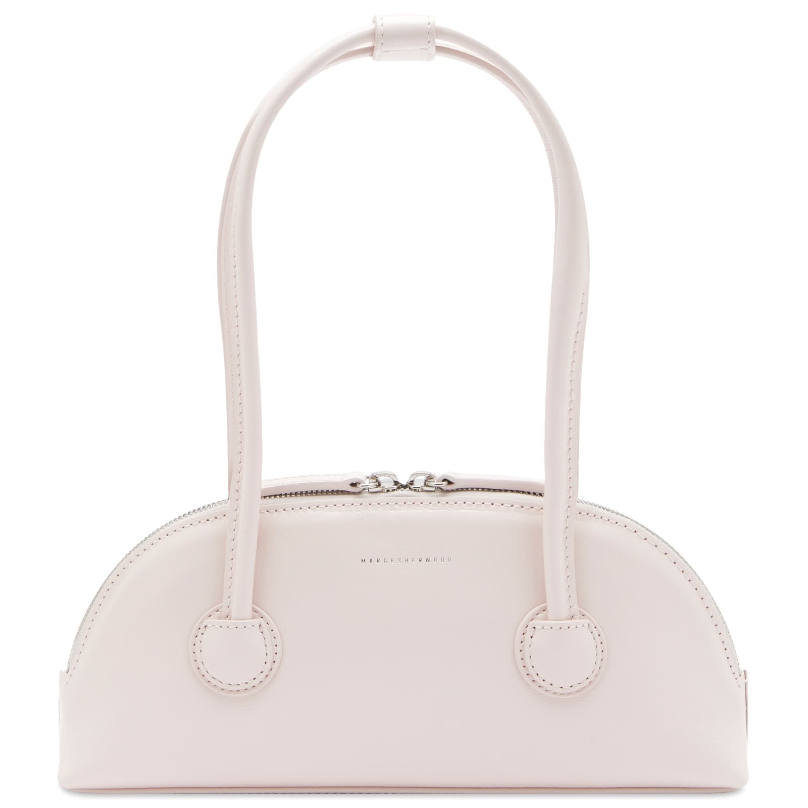 MARGESHERWOOD Bessette Shoulder Bag - Pale Pink Glossy Plain