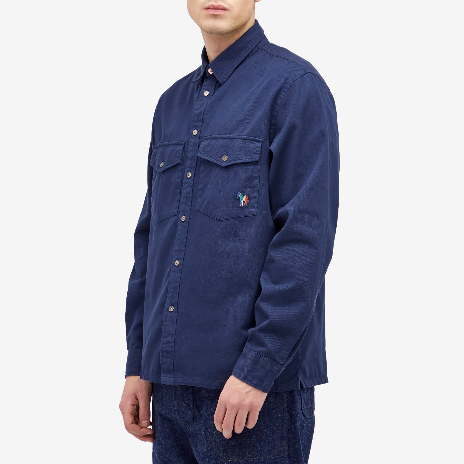 Paul Smith 2-Pocket Broadstripe Zebra Shirt