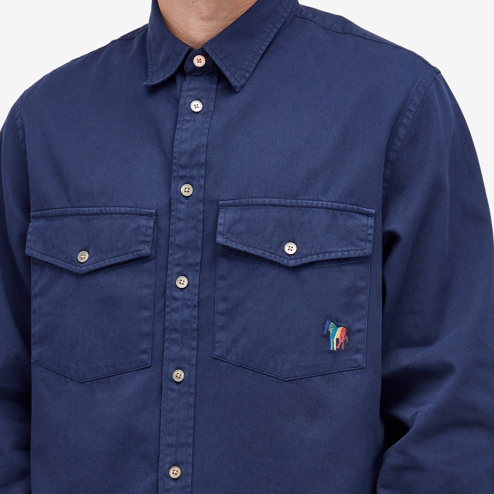 Paul Smith 2-Pocket Broadstripe Zebra Shirt