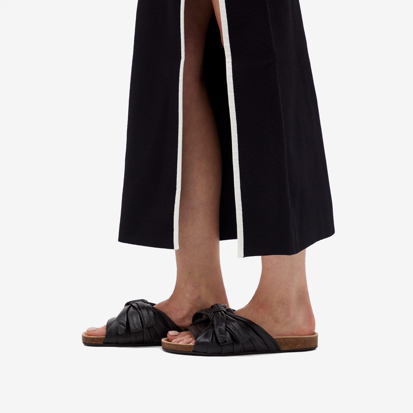 JW Anderson Bow Flat Sandal - Black