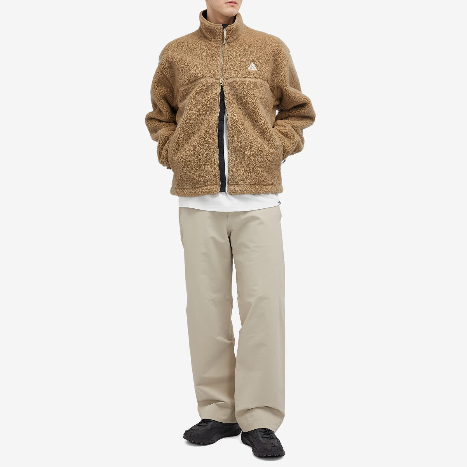 Nike Apparel ACG Canwell Glacier Windproof Jacket - Khaki & Summit White