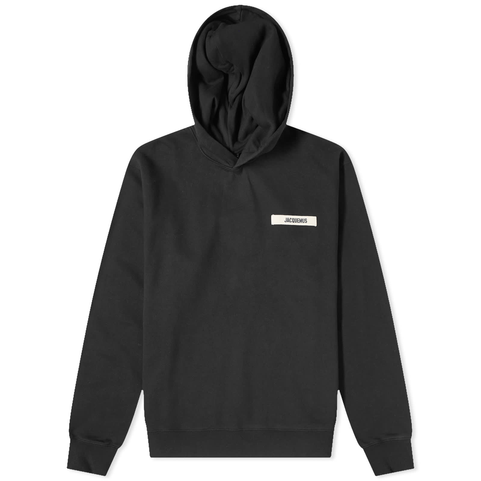 Jacquemus Gros Grain Logo Hoodie - Black