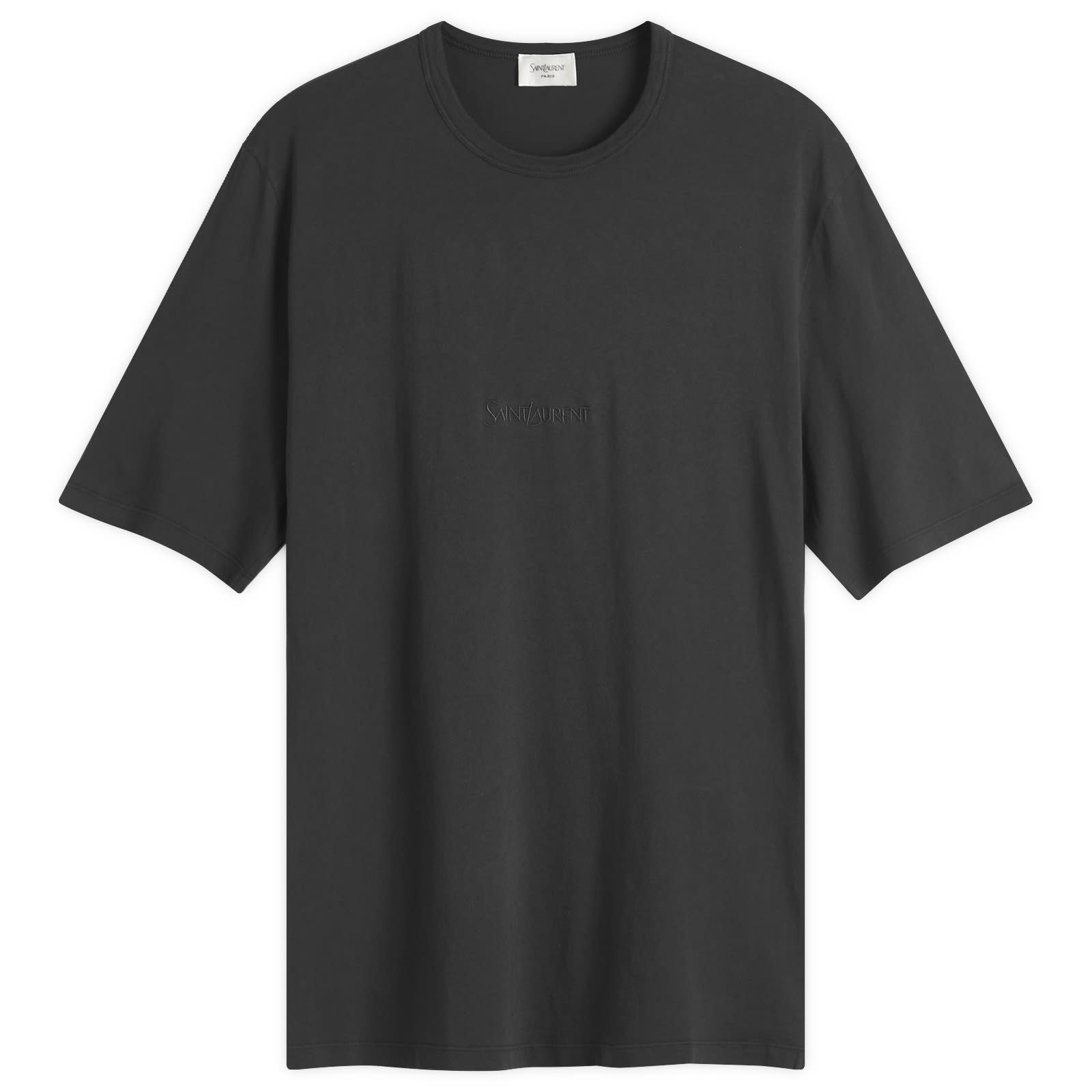Saint Laurent Tonal Logo T-Shirt - Noir Blanchi