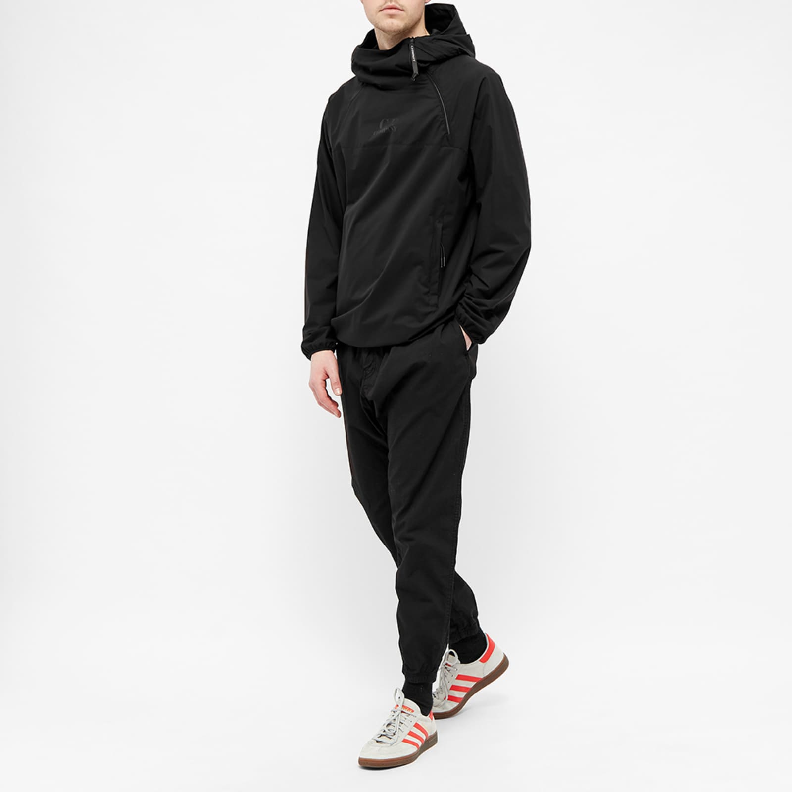 C.P. Company Pro-Tek Logo Popover Hooded Smock - Black