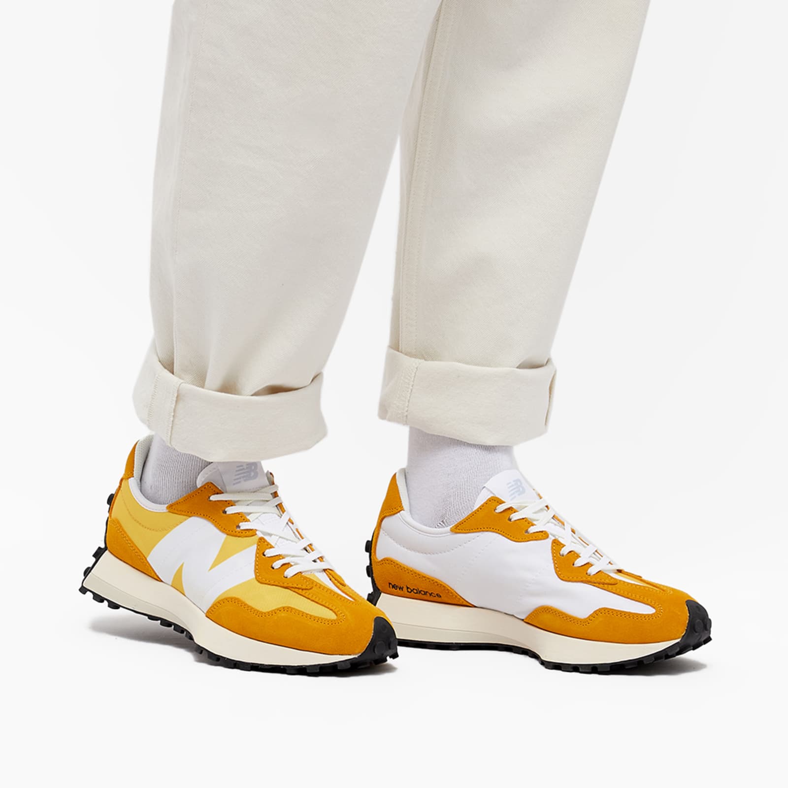 new balance yellow white